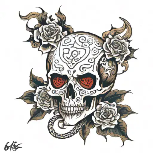 666 tattoo design idea