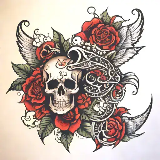 my father and mother died when I was 14 tattoo design idea