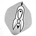 rocket ship tattoo design idea
