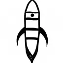 rocket ship tattoo design idea
