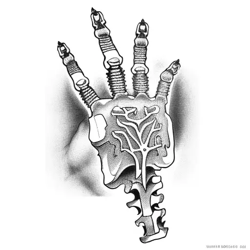 skeleton hand tattoo design idea