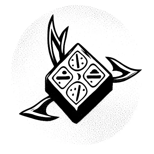 devils roll the dice angels roll their eyes tattoo design idea