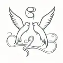 angel&devil semicolon tattoo tattoo design idea