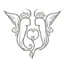 angel&devil semicolon tattoo tattoo design idea