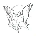 angel&devil semicolon tattoo tattoo design idea