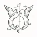 angel&devil semicolon tattoo tattoo design idea