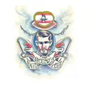 motorcycle love tattoo design idea