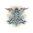 motorcycle love tattoo design idea