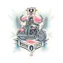 motorcycle love tattoo design idea