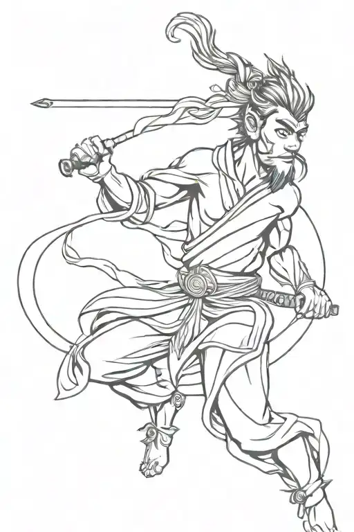 The Monkey King tattoo design idea