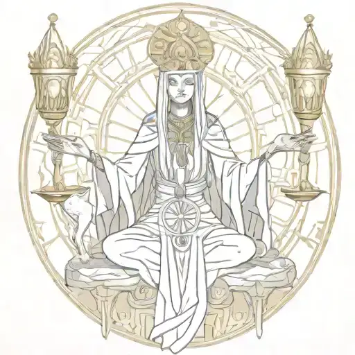high priestess tattoo design idea