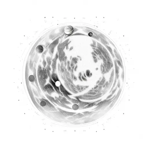 planets solar system tattoo design idea