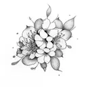 cherry blossom forearm wrap tattoo design idea