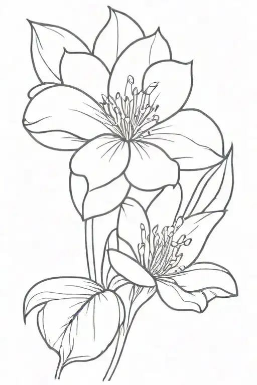 theo Luca lilly flower tattoo design idea
