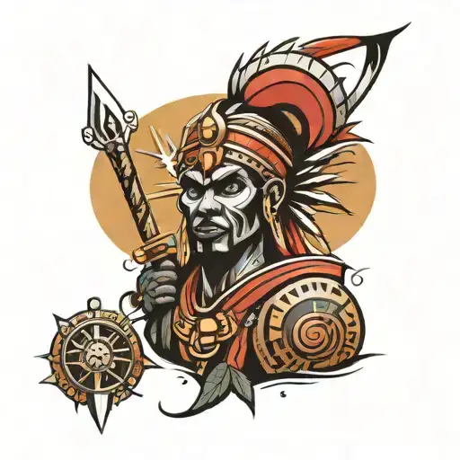 zulu warrior tattoo design idea
