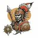 zulu warrior tattoo design idea