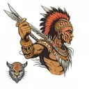 zulu warrior tattoo design idea
