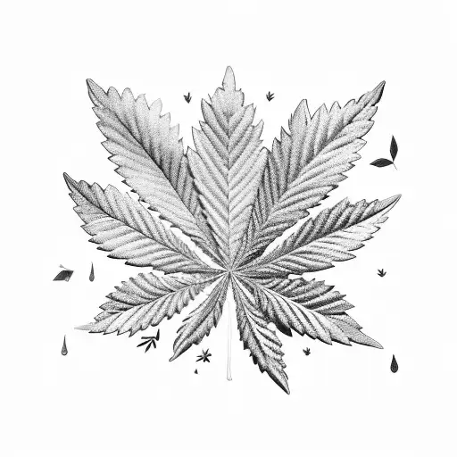 marijuana leaves as rays, surrounded by lyrics from $uicideboy$ songs tattoo design idea