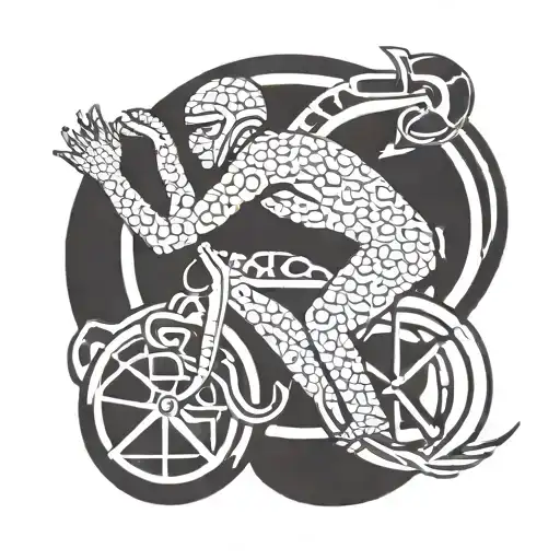 triathlon symbol incorporated symbolizing tattoo design idea