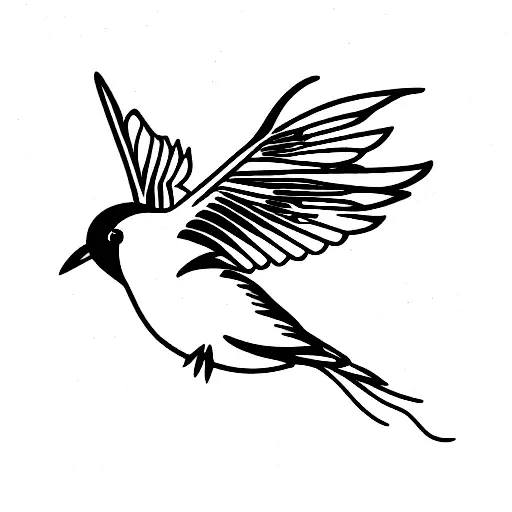 three little birds flying tattoo design idea