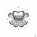 tooth tattoo design idea