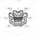 tooth tattoo design idea