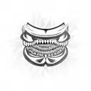 tooth tattoo design idea