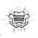 tooth tattoo design idea
