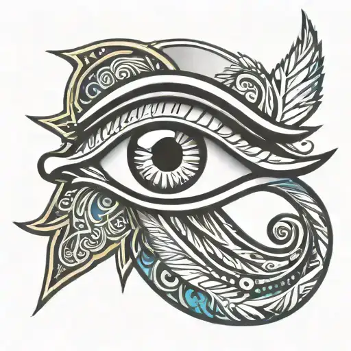 eye of horus eye tattoo design idea