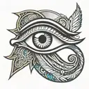 eye of horus eye tattoo design idea