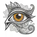 eye of horus eye tattoo design idea