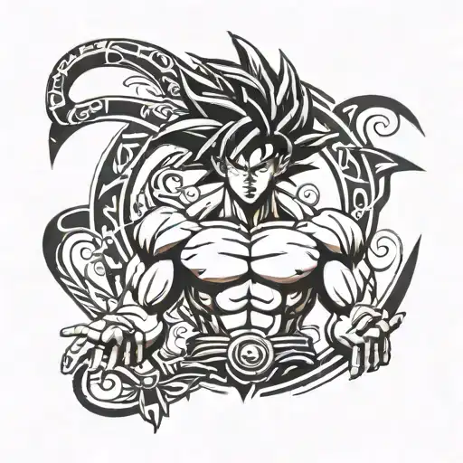 dragon ball z goku ultra instinct tattoo design idea