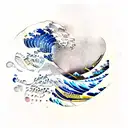 great wave tattoo design idea