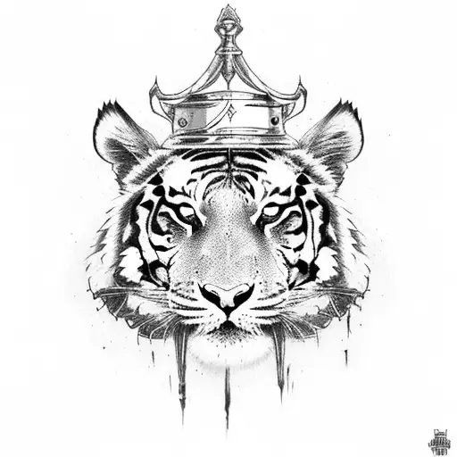 combat chopper with tiger painted on the side tattoo design idea