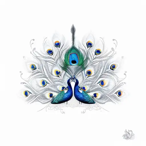 Peacock tattoo design idea