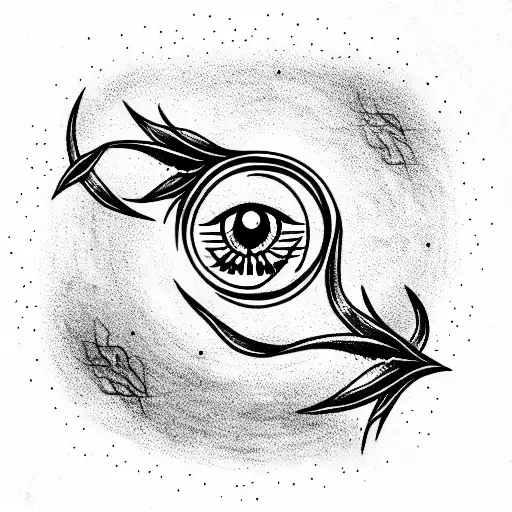 Evil Eye tattoo design idea