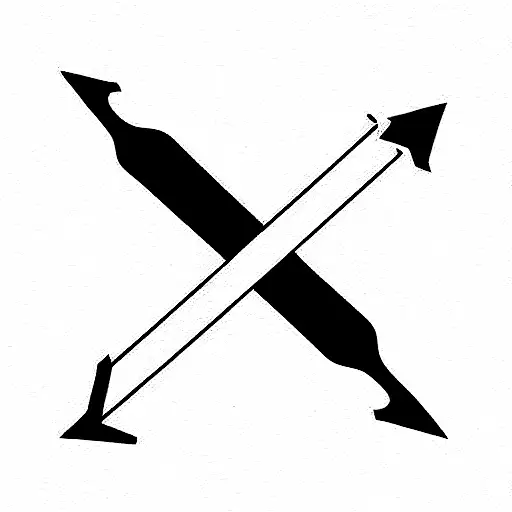 bow and arrow tattoo design idea