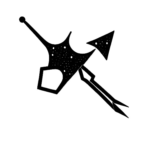 sagittarius constellation and bow and arrod tattoo design idea
