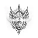 bow and arrow tattoo design idea