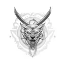 bow and arrow tattoo design idea