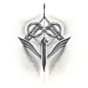 bow and arrow tattoo design idea