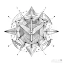 sagittarius sign and constellation tattoo design idea