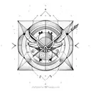 sagittarius sign and constellation tattoo design idea