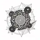 spiral galaxy tattoo design idea