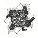 spiral galaxy tattoo design idea