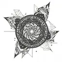 spiral galaxy tattoo design idea