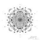 A dotwork mandala design with a hidden message in Braille spelling out 'Autism Awareness' tattoo design idea