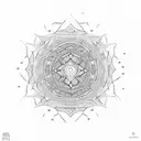 A dotwork mandala design with a hidden message in Braille spelling out 'Autism Awareness' tattoo design idea