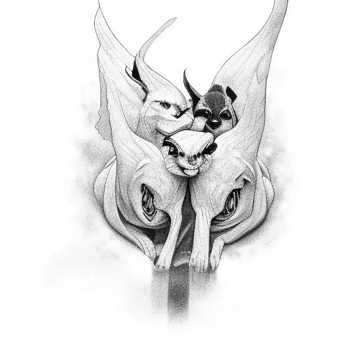 two sons and mom tattoo design idea