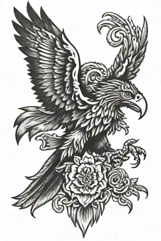 Mexican eagle tattoo design idea